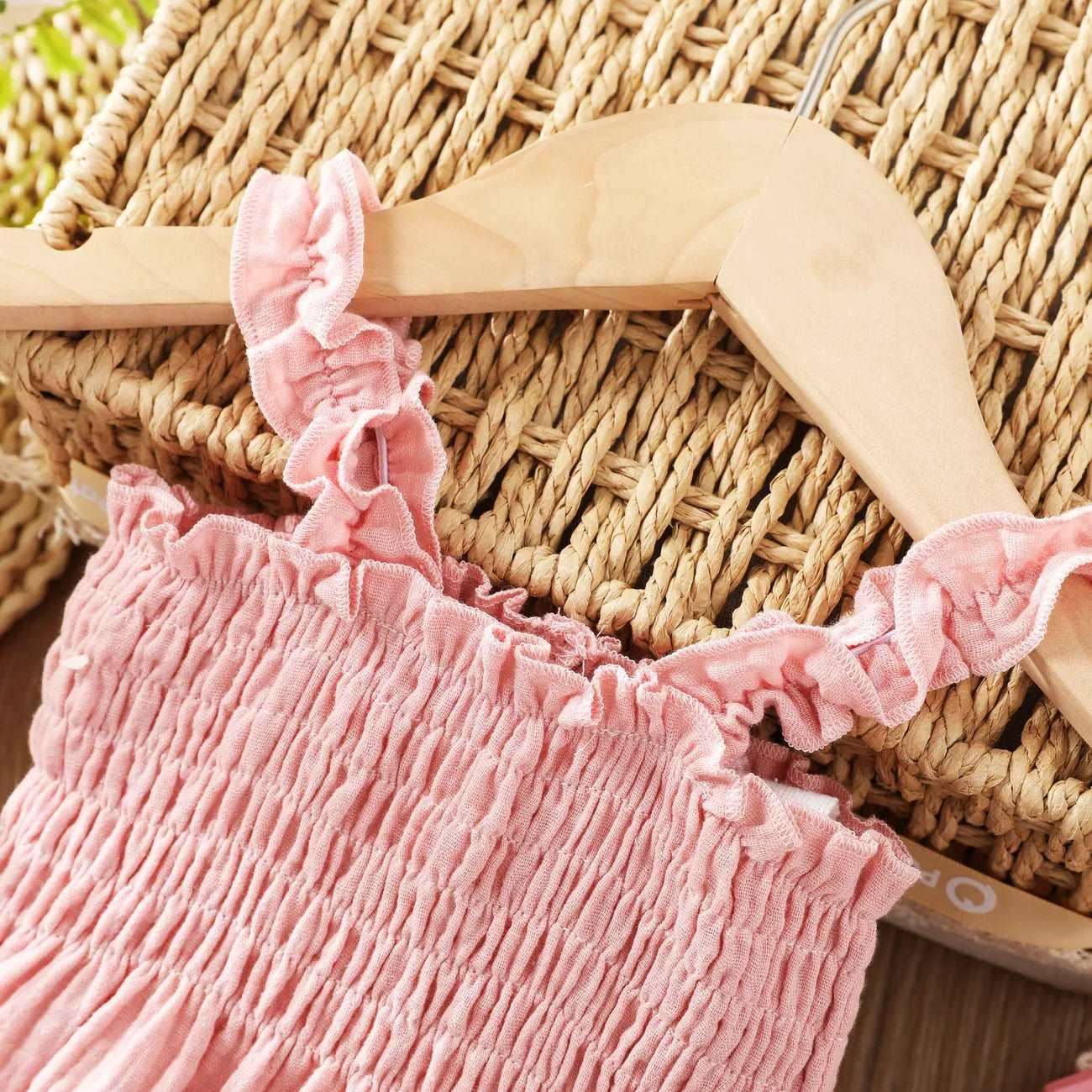 Casual Smocked Pink Cotton Dress - Infant girl - Novo Kids