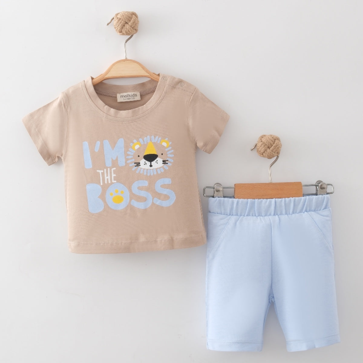 I'm The Boss Lion Set Summer Set-Blue - Baby Boys (3 to 18M)