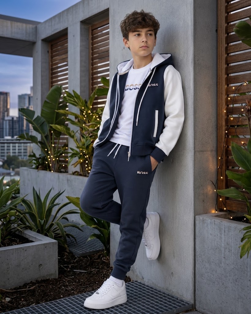 Dark Slate Urban 3-Piece Premium Quality Zip Set - Kids Boys (3 -10Y)