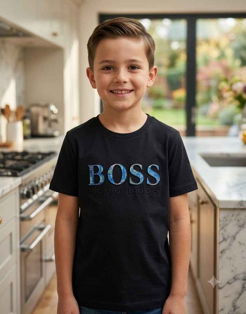 Hugo Boss Cool Casual and Comfort Black T-Shirt - Kids/Teens Boys (2 -16Y)