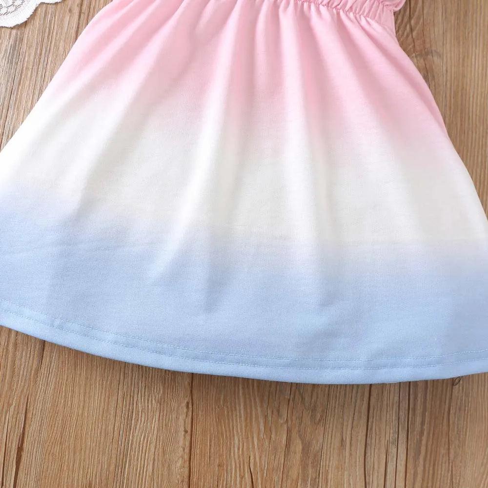 Summer Dress Gradient Color Casual Sleeveless - Toddler Girl - Novo Kids
