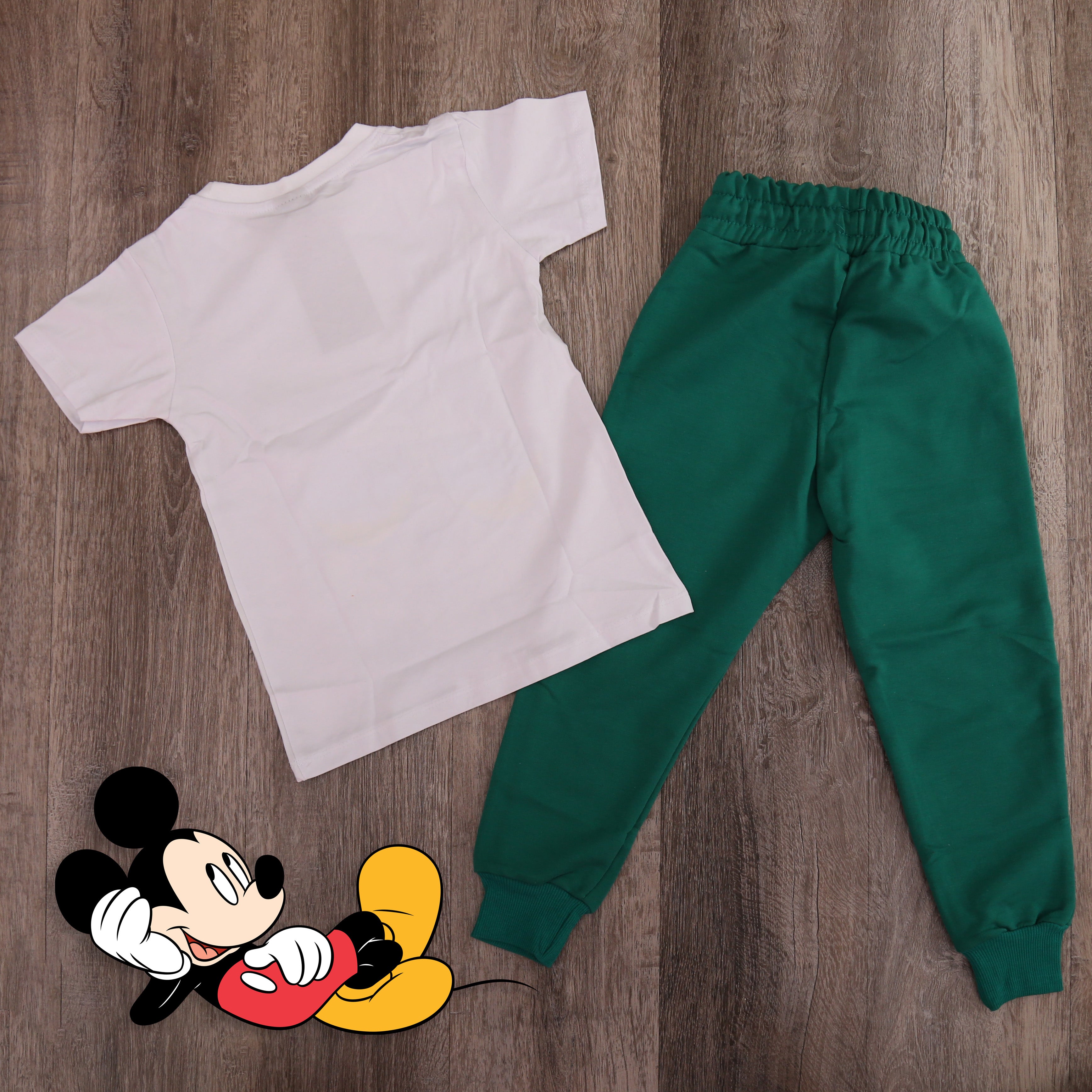 طقم تيشيرت وبنطال ميكي ماوس للأولاد - قطعتين