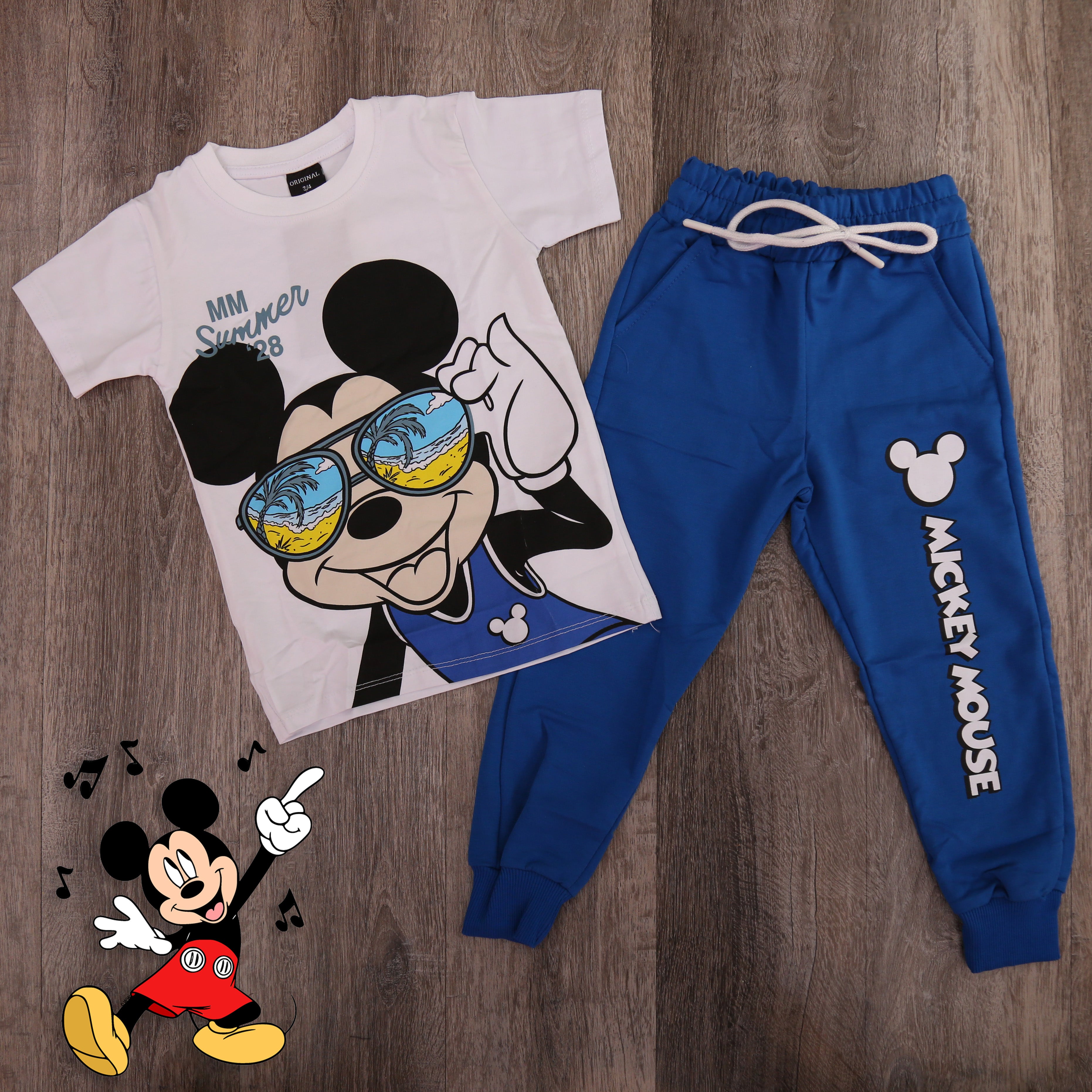 Mickey Mouse Boys Tshirt and Pants Set- Kids Boys (2Pcs)