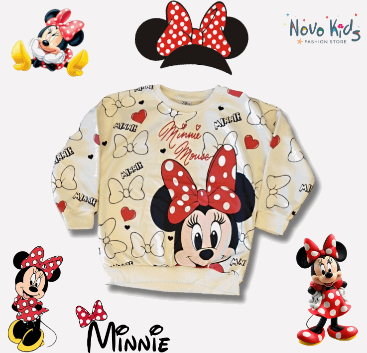 Red Minnie Mouse Girls High-Quality Cotton Set - Kids Girls (2PCs) - Novo Kids