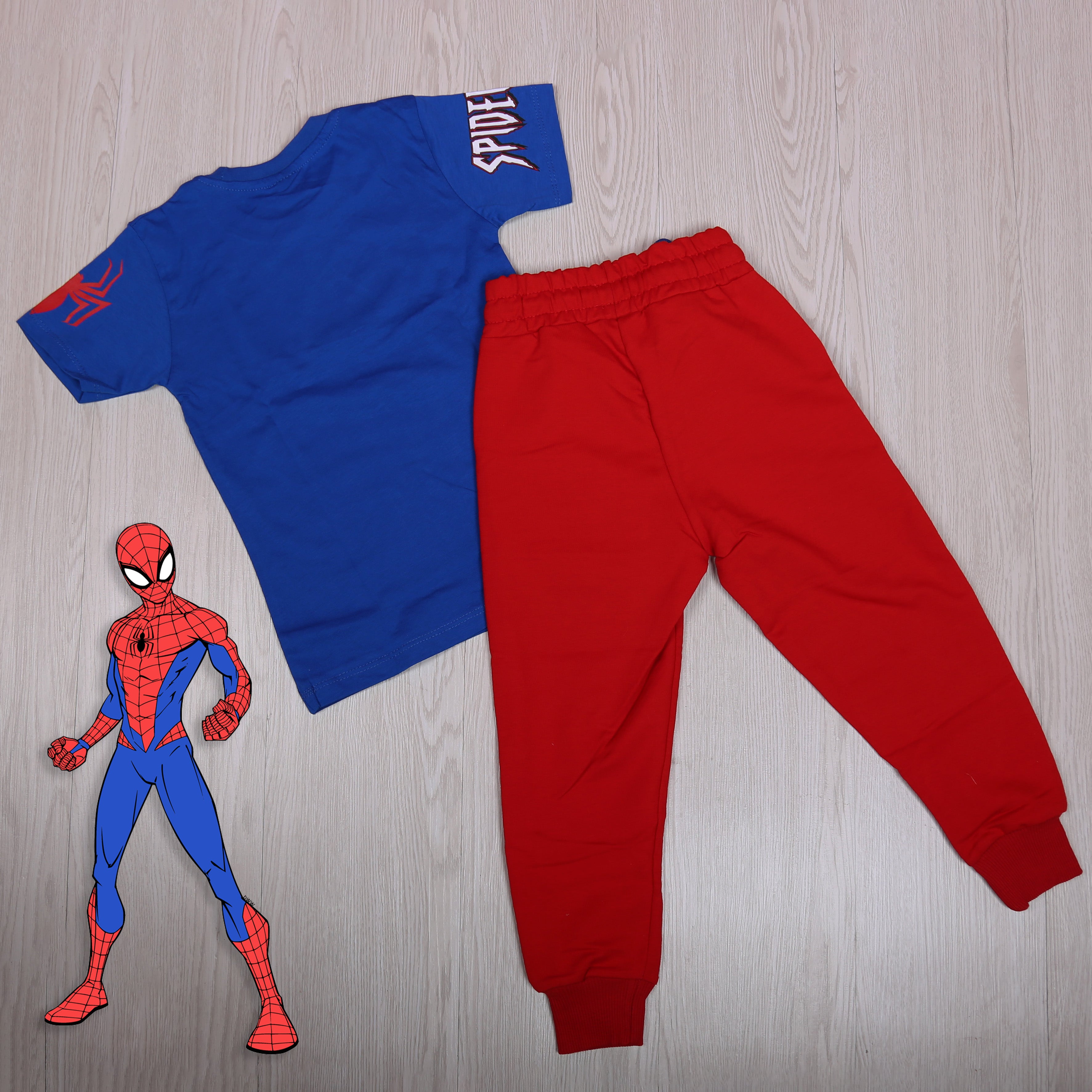 Ionic Spiderman Design Outfit Set Shirt and Pants- Toddler/Kids Boys (2PCs)