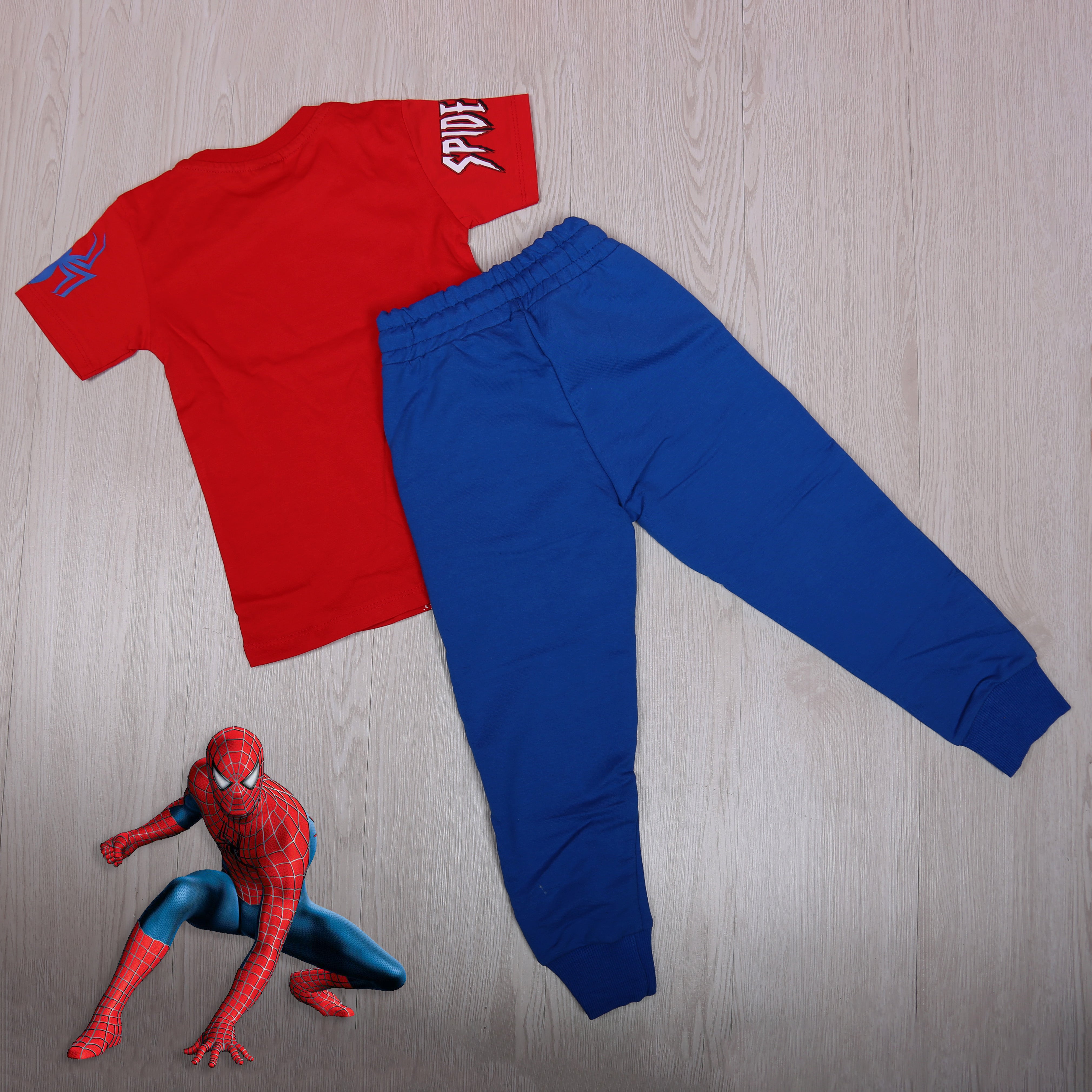 Ionic Spiderman Design Outfit Set Shirt and Pants- Toddler/Kids Boys (2PCs)
