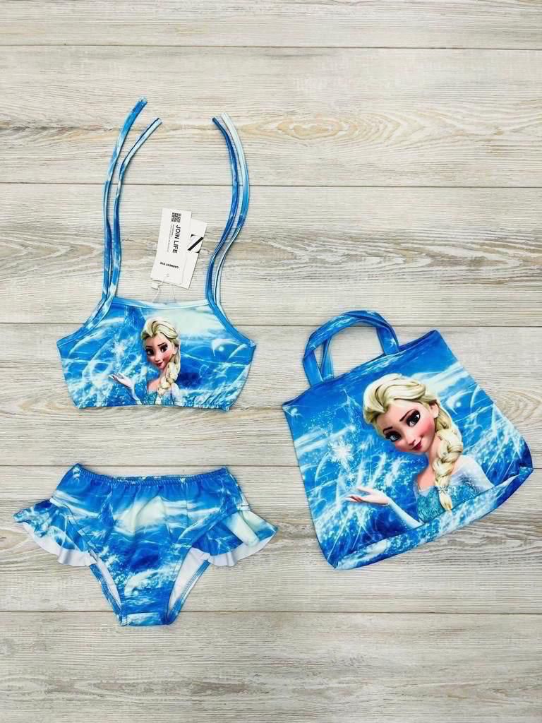 Frozen Princess 3-Piece Swim Set – Elsa Edition – Girls' Swimwear