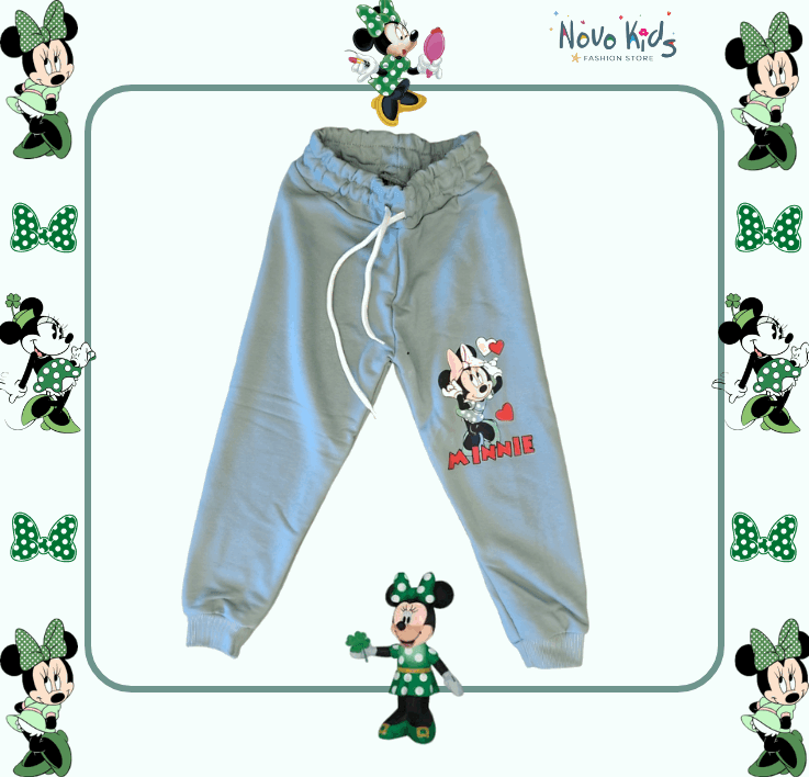 Green Minnie Mouse Girls High-Quality Cotton Set - Kids Girls (2PCs) - Novo Kids