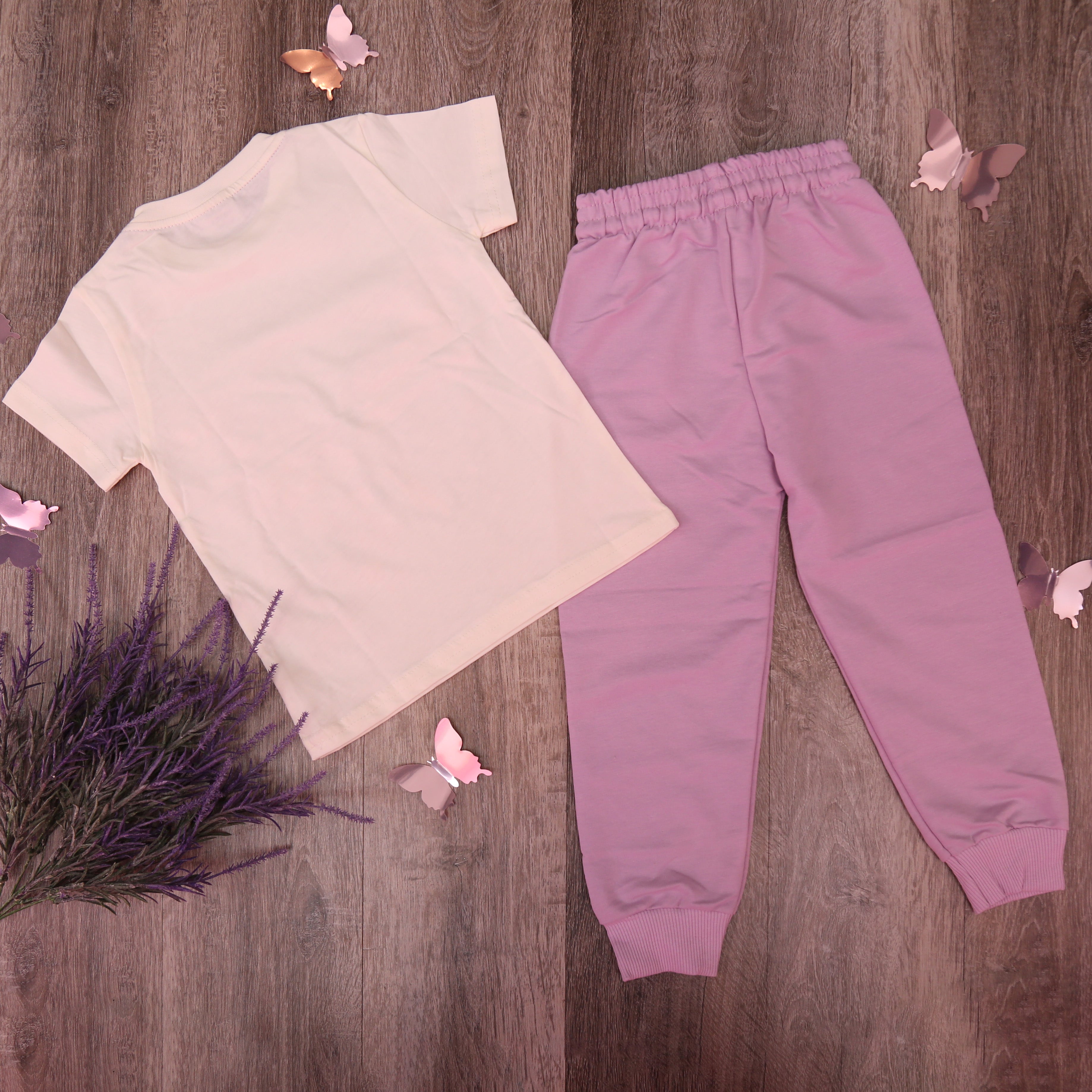 Butterfly Follow Your Dream outfit Set (Purple)- Kids Girls (2PCs)