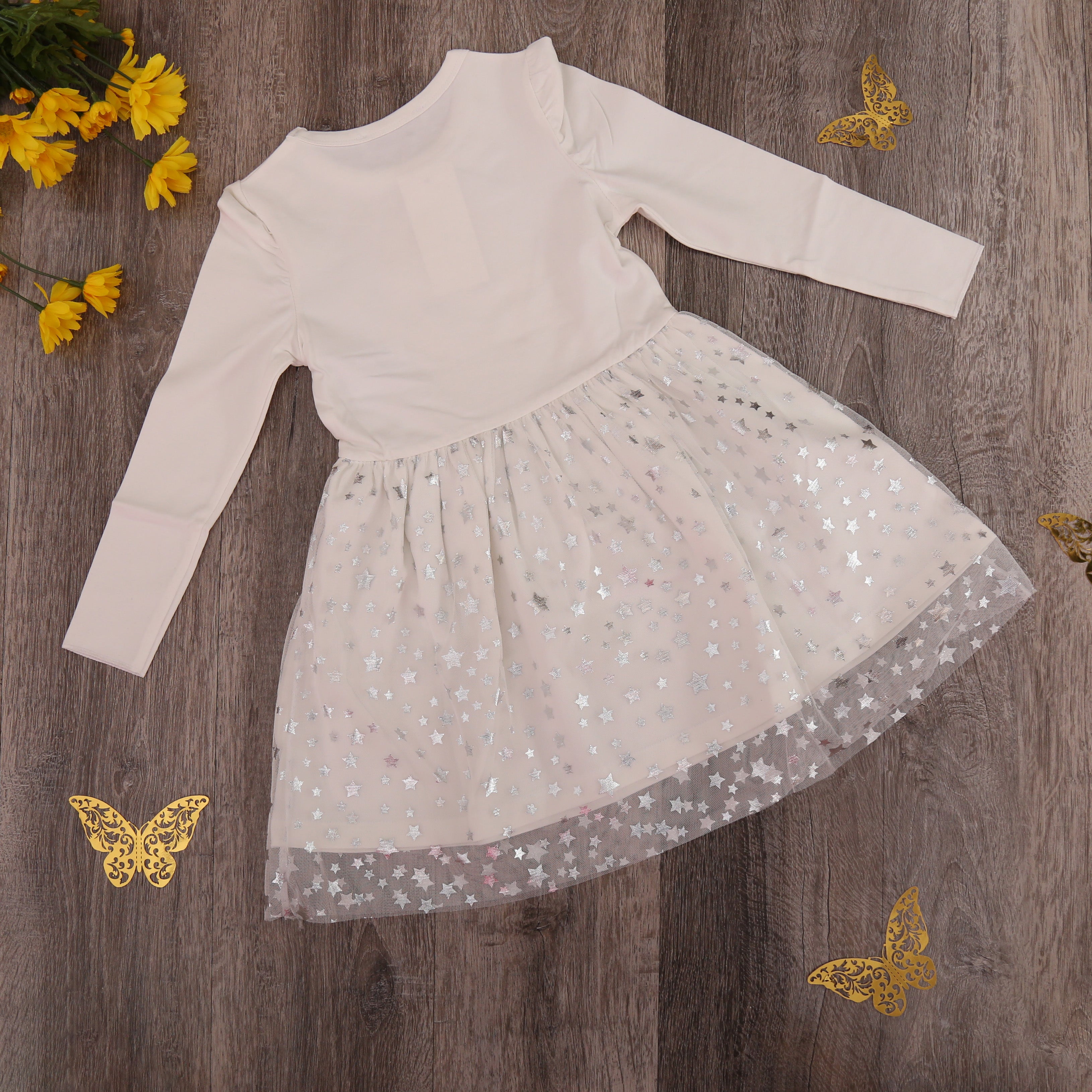 Princess Sparkle Long-Sleeve Dress- Toddler/Kids  Girls
