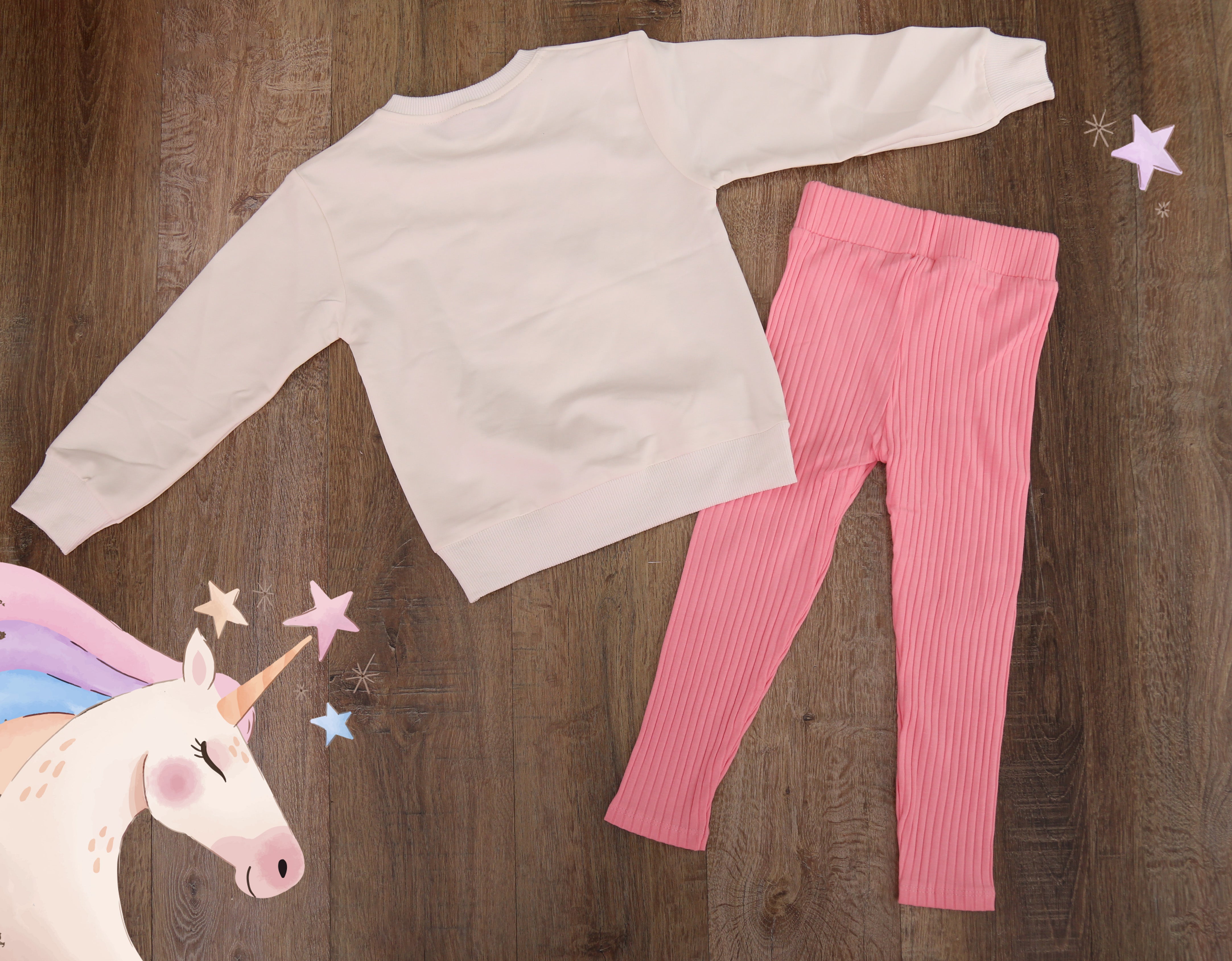 Magic of Unicorn Cotton Outfit Set Pink - Kids Girls