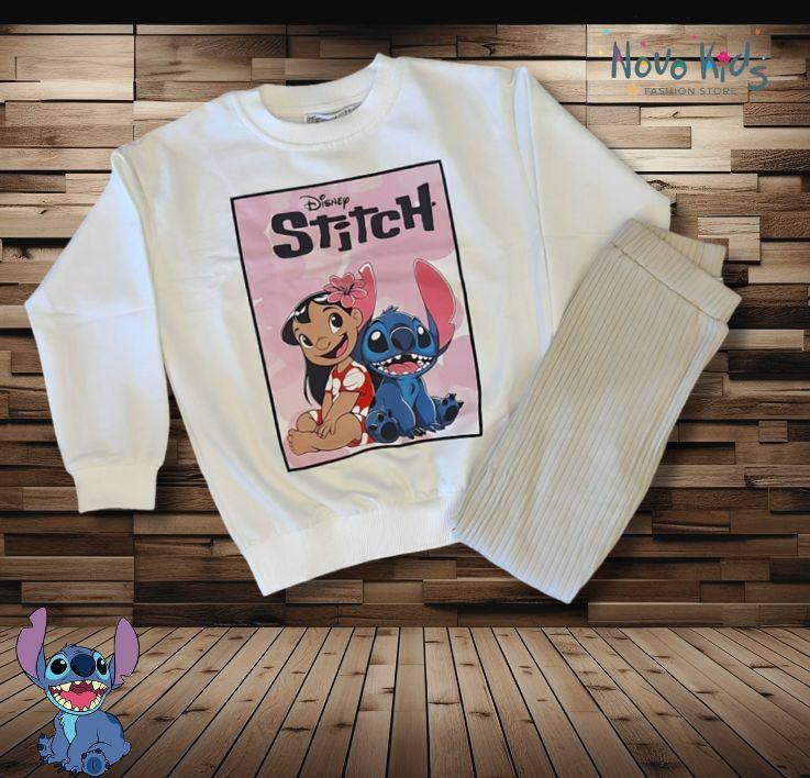Stitch and Lilo Kids Girls High-Quality Cotton Set - Kids Girls (2Pcs) - Novo Kids