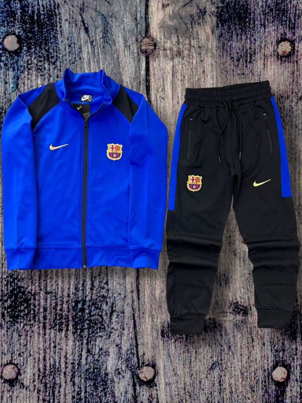 Barcelona FC  Blue Tracksuits - Kids/Teen Boys (2PCs)