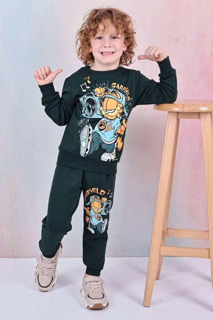 Garfield Sweatshirt and Jogger Kids Boys Cotton Set - Kids Boys (2PCs)