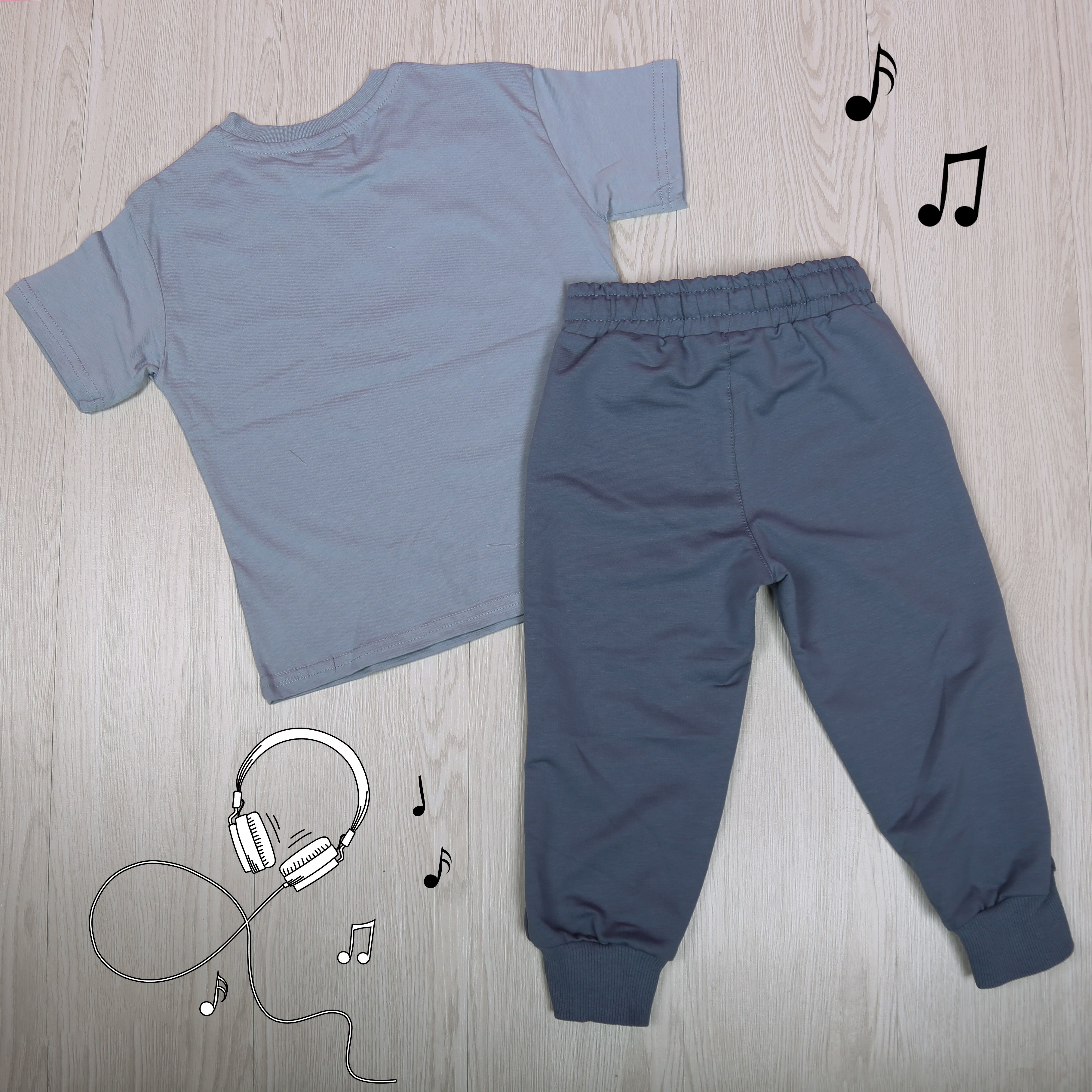 RELAX Headphone Vibes Top and Pants Set  (2 Colors) - Kids Boys