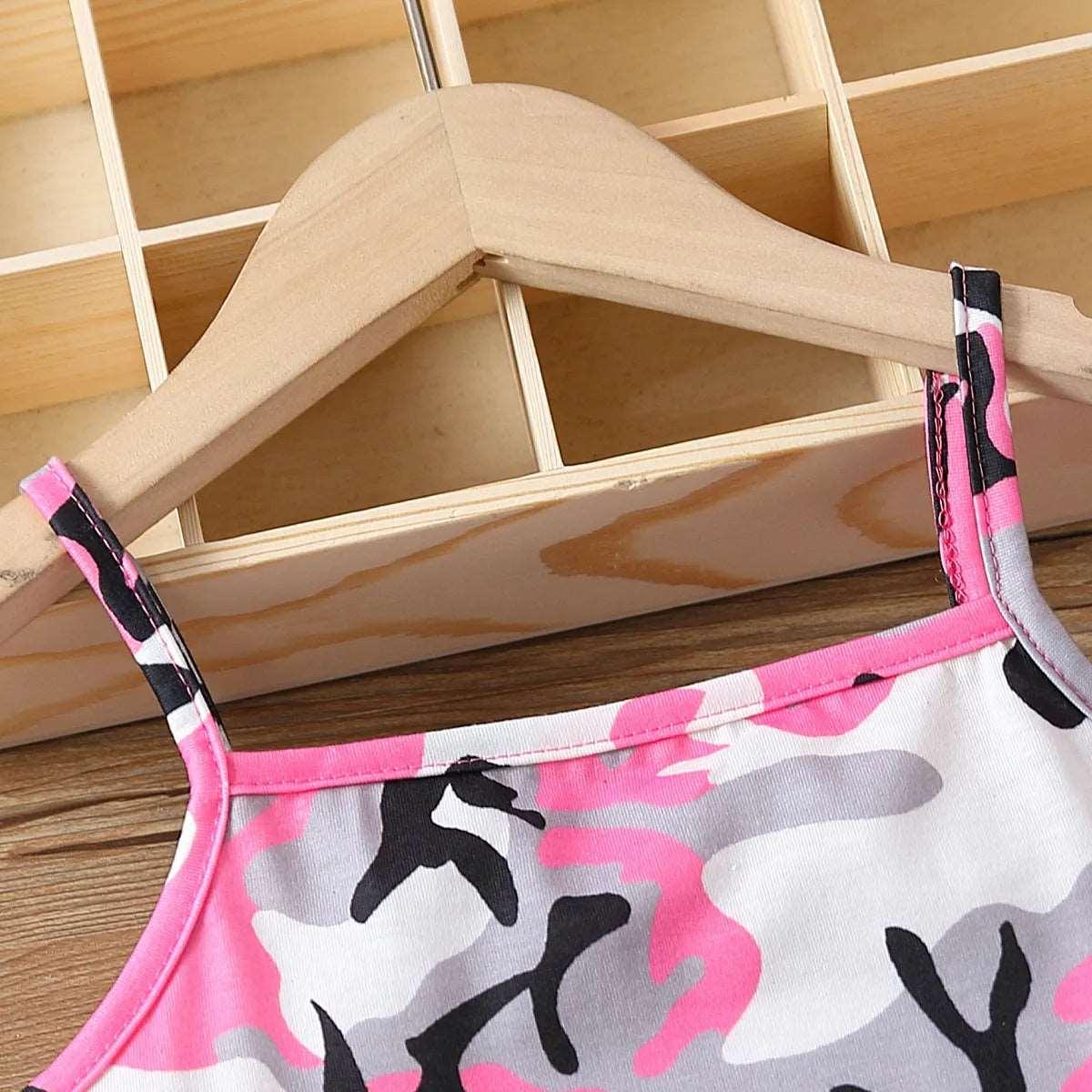 Camouflage Avant-garde Girl's Top & Pants Set - Kids Girls (2pcs) - Novo Kids