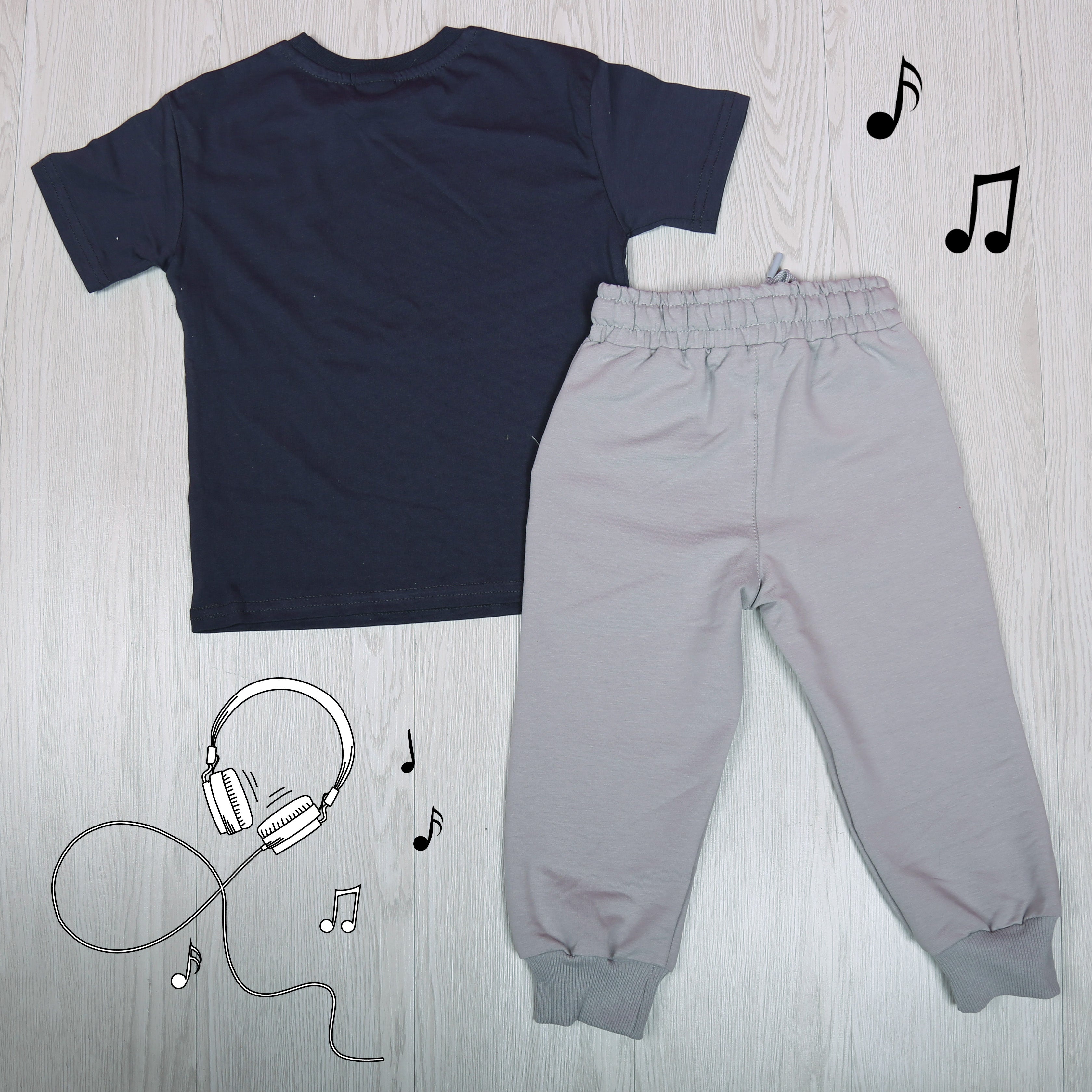 RELAX Headphone Vibes Top and Pants Set  (2 Colors) - Kids Boys