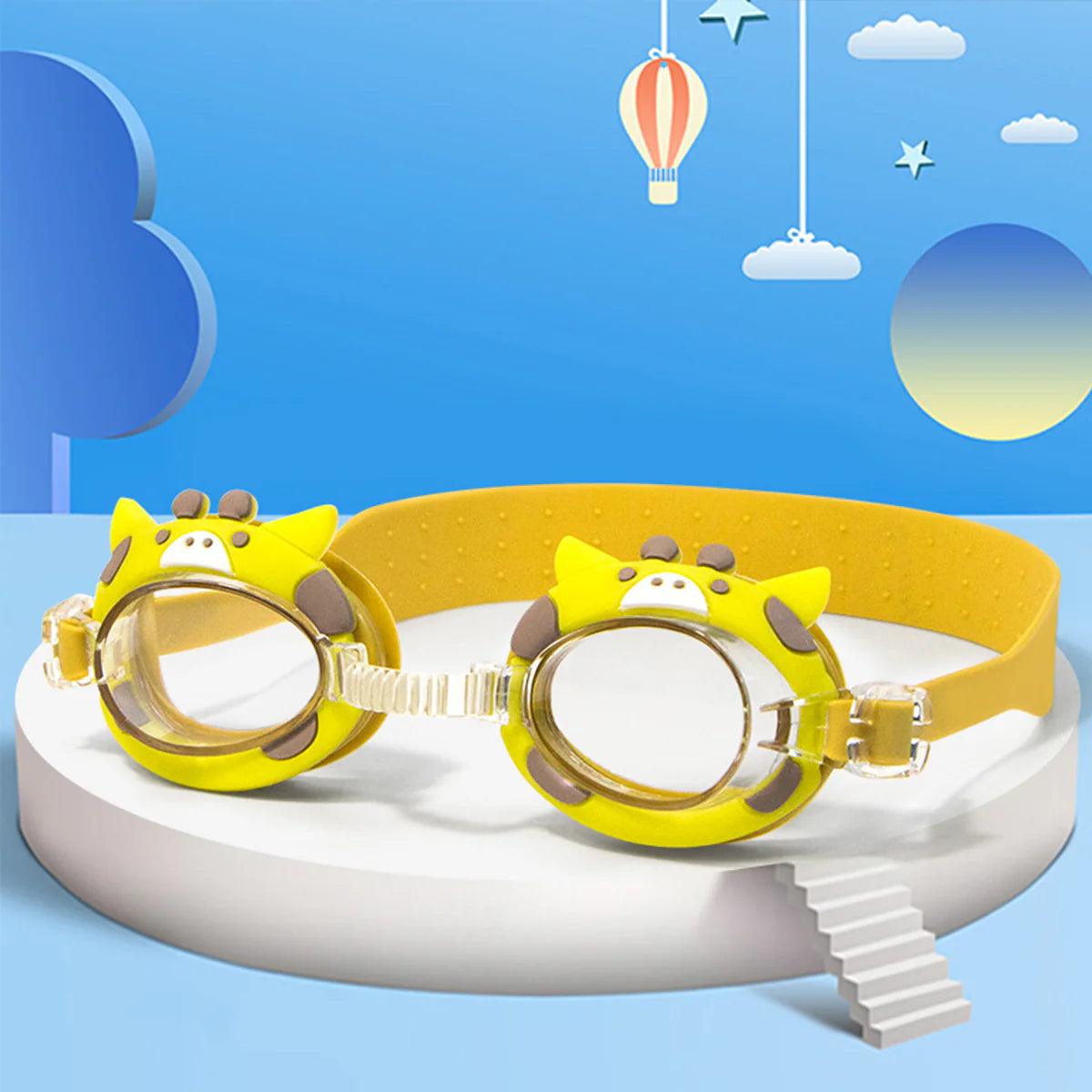 Sporty Cute Cartoon Animal Swimming Goggles - Toddler/Kid - Novo Kids