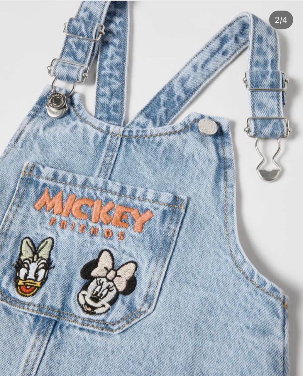 Mickey and Minnie Denim Overall Dress -  Baby/Kids Girls