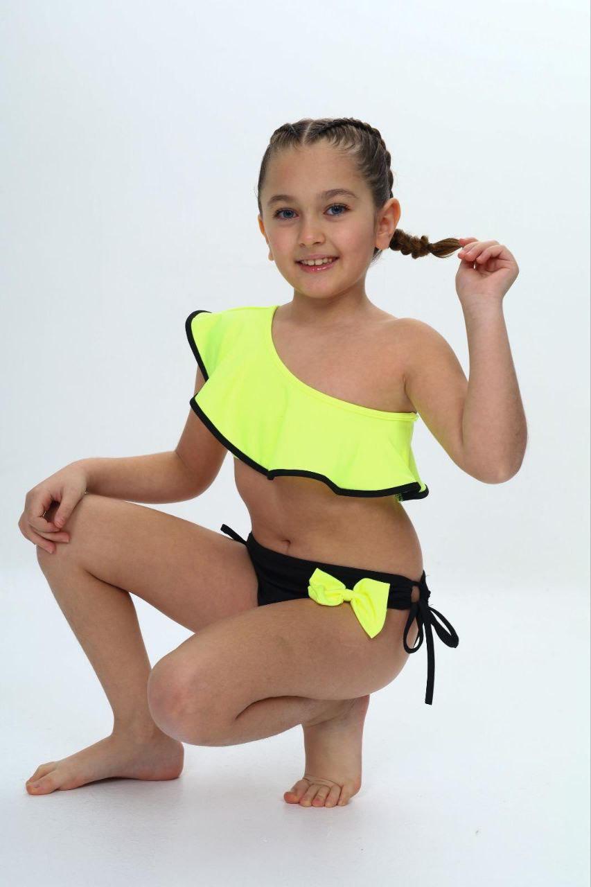 Girls’ Ruffle Bow Bikini Set – 2-Piece Swimwear - Kids Girl