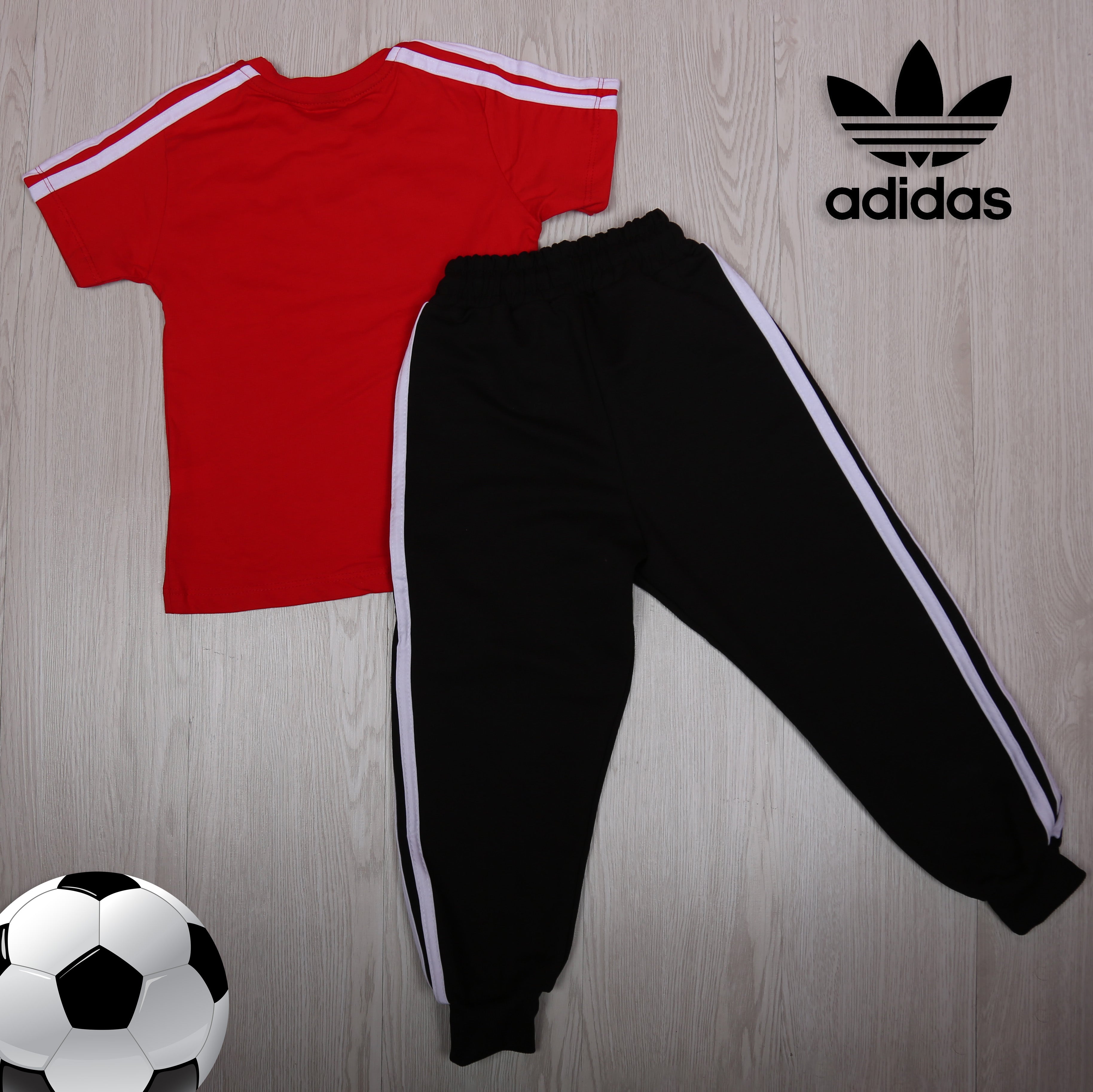 Adidas Kids’ T-Shirt and Jogger Set –Red- Kids Boys