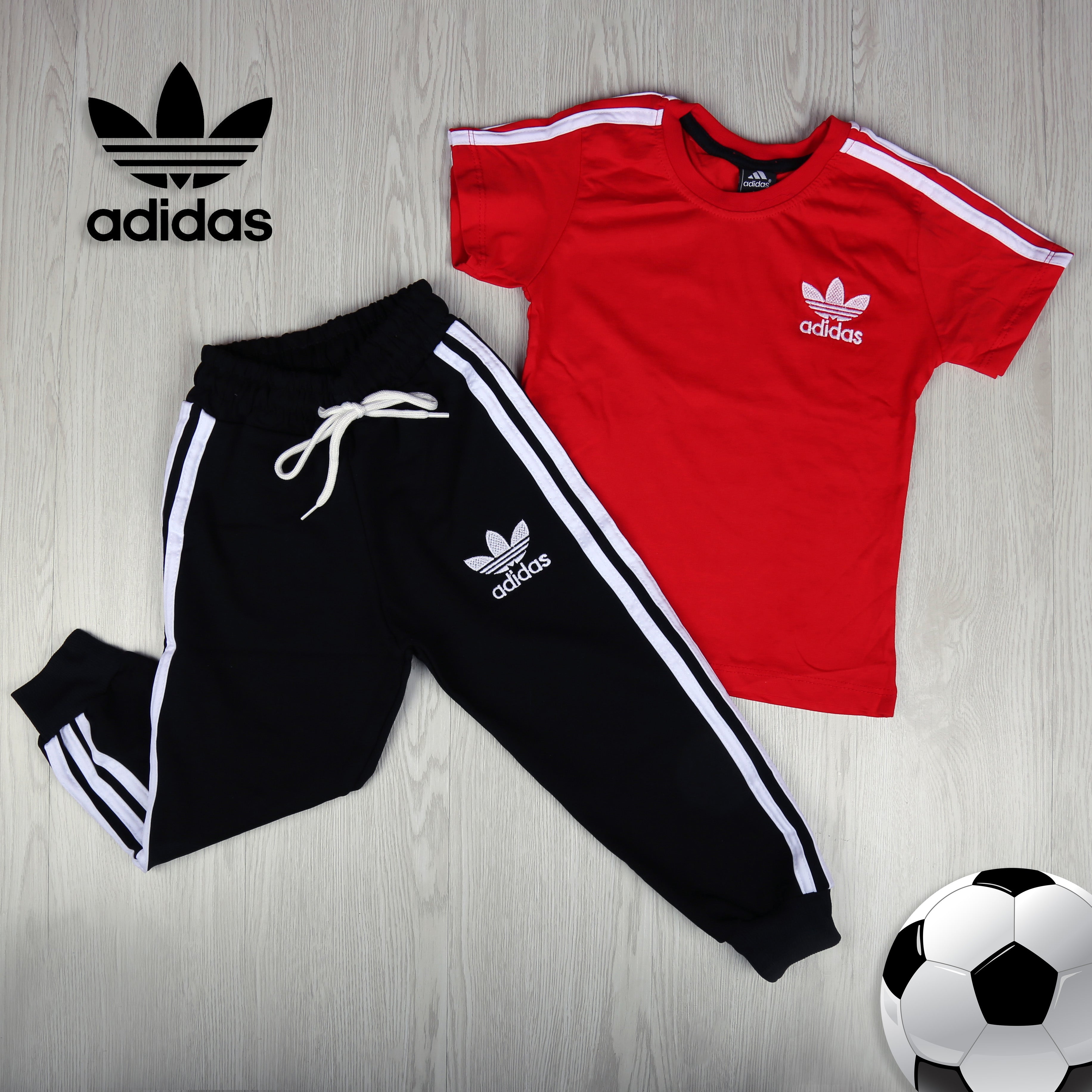 Adidas Kids’ T-Shirt and Jogger Set –Red- Kids Boys