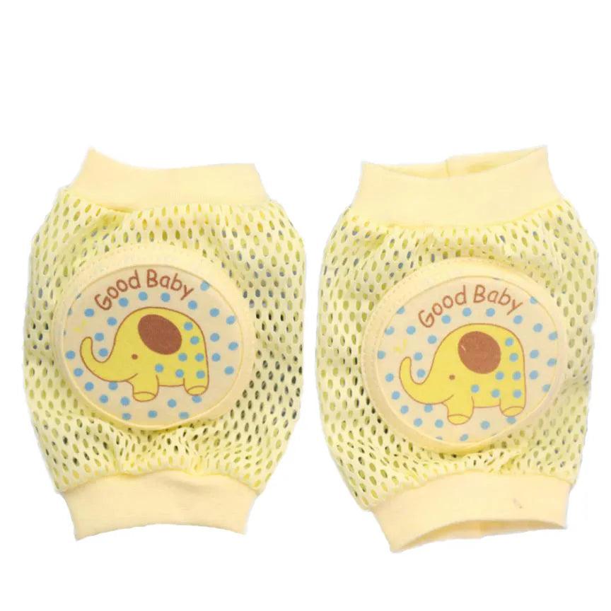 Multi-Colored Mesh Sponge Knee Protectors with Elephant Pattern - Baby Boy/Girl - Novo Kids