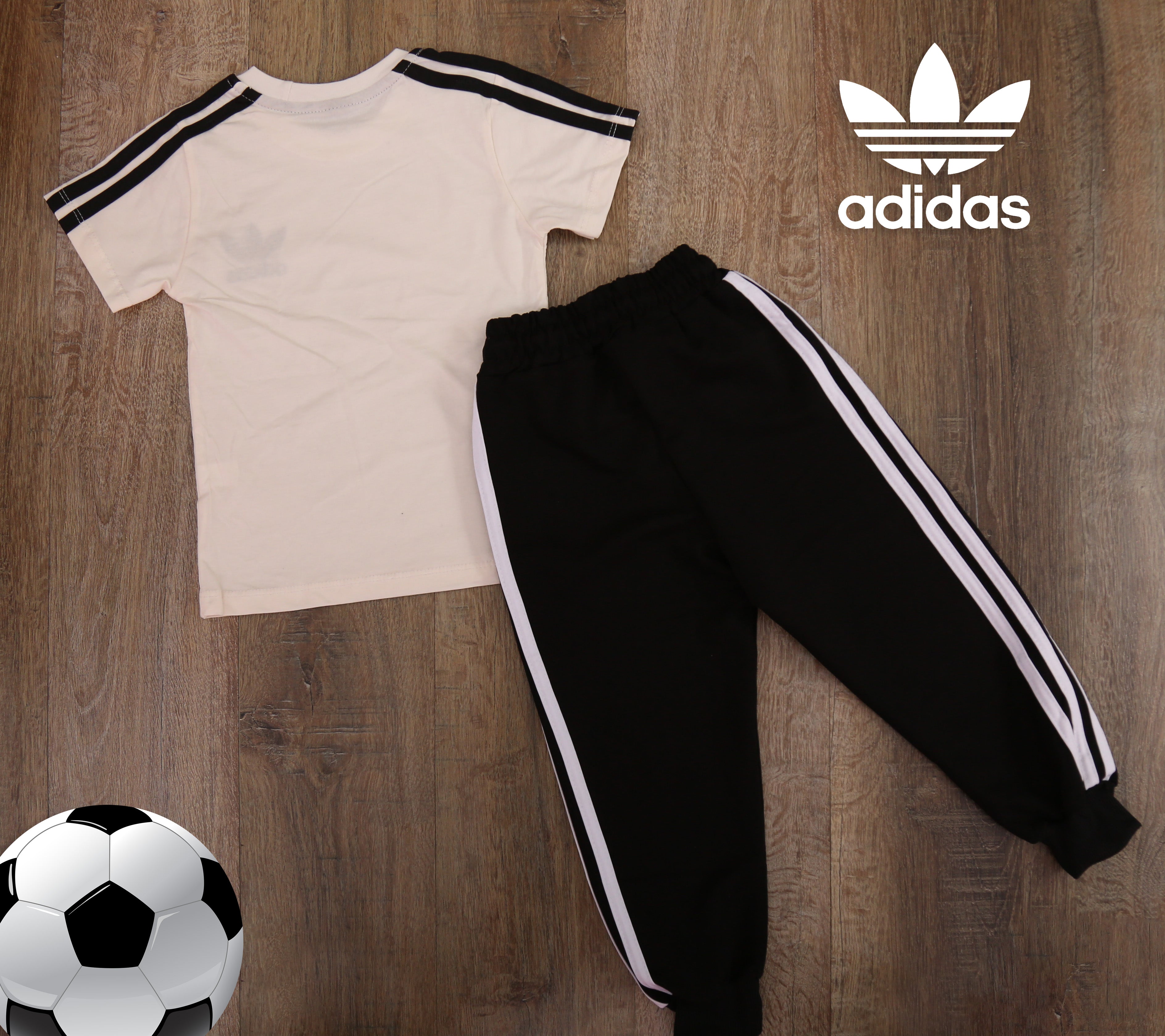 Adidas Kids’ T-Shirt and Jogger Set – Black & White - Kids Boys