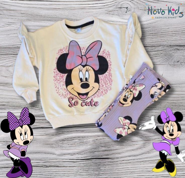So Cute Purple Minnie Mouse Kids Girls High-Quality Cotton Set - Kids Girls (2PCs) - Novo Kids