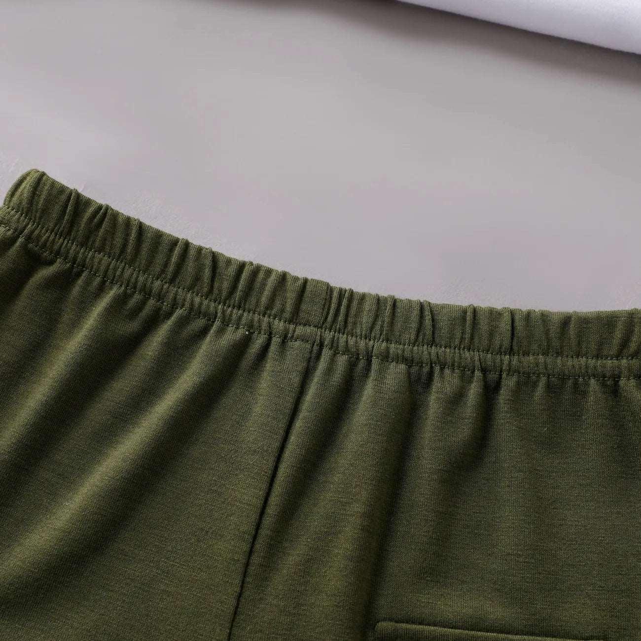 Dinosaur Print Short-sleeve Tee & Solid Shorts Set- Infant Boy (2pcs) - Novo Kids