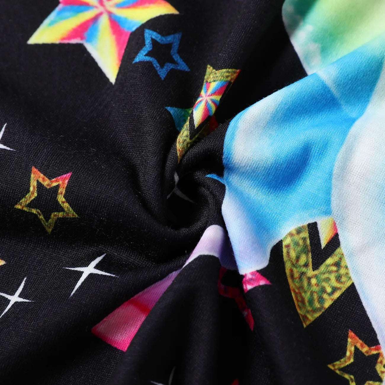 Unicorn Stars Print Cold Shoulder Dress - Kids Girl - Novo Kids