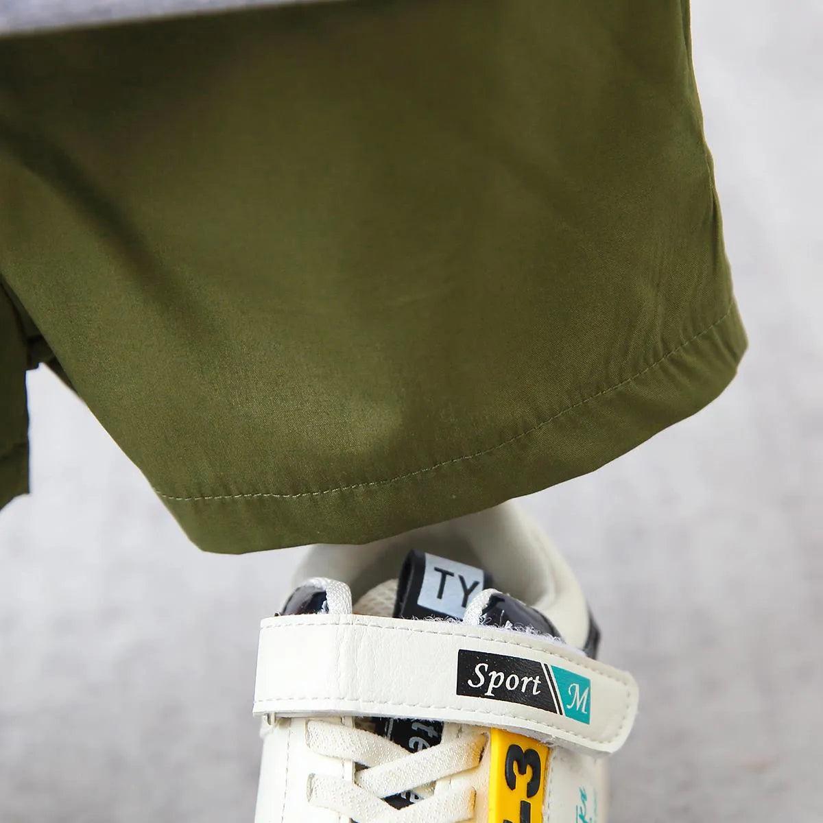 Playful Animal Print Tee and Shorts Set - Toddler Boy (2pcs ) - Novo Kids