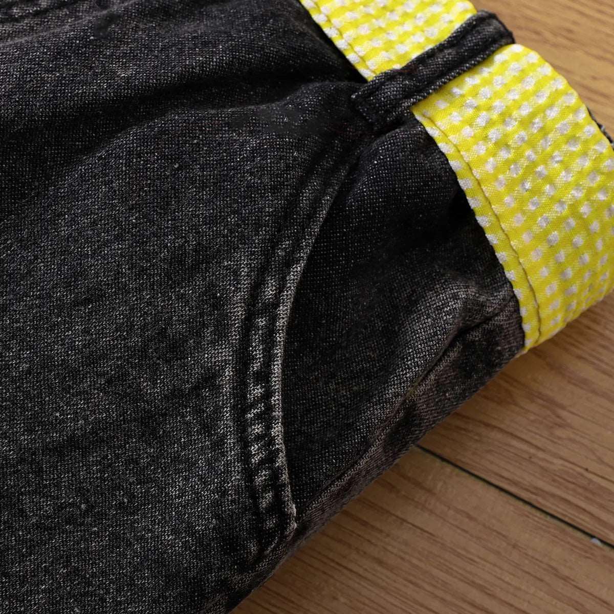 Plaid Cold Shoulder Cami Top and Belted Ripped Denim Shorts Set - Kids Girl (2Pcs) - Novo Kids