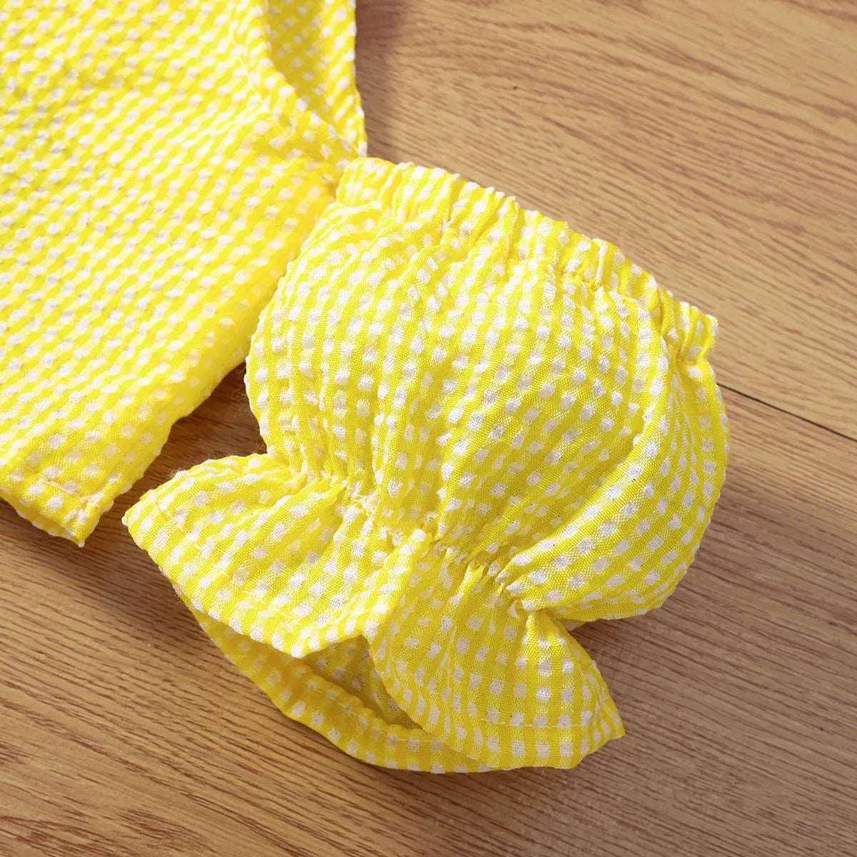 Plaid Cold Shoulder Cami Top and Belted Ripped Denim Shorts Set - Kids Girl (2Pcs) - Novo Kids