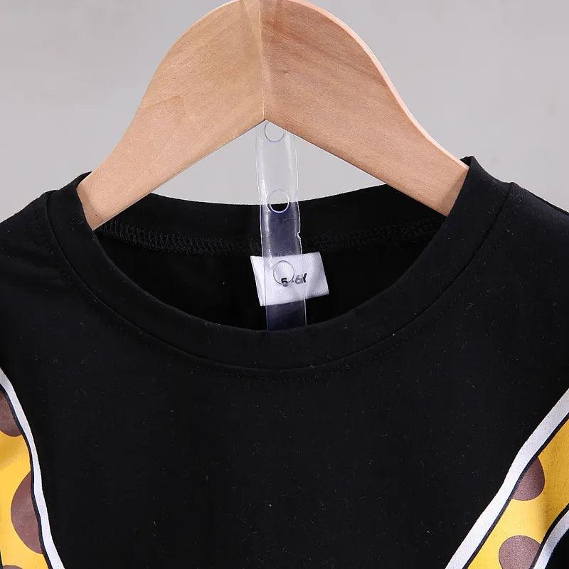 Giraffe Graphic Tee & Denim Shorts Set - Toddler Boy (2pcs) - Novo Kids