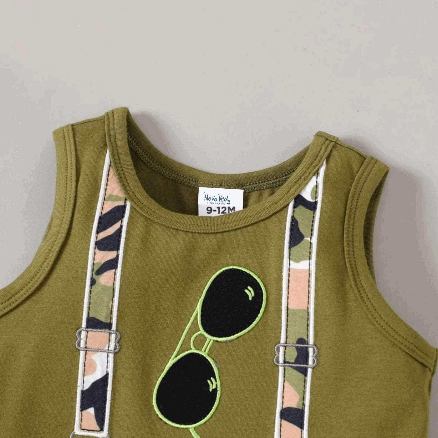 Camo Glasses Top & Shorts Set - Baby Boys (2pcs) - Novo Kids