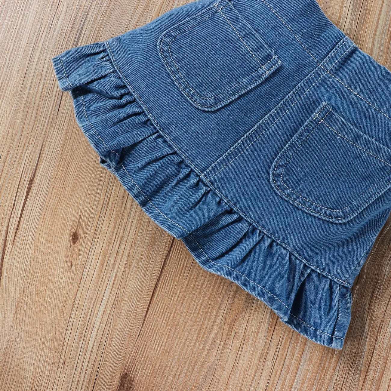 Ruffle Sleeve Solid Top & Skirt Set with Back Pockets - Baby Girl (2Pcs) - Novo Kids