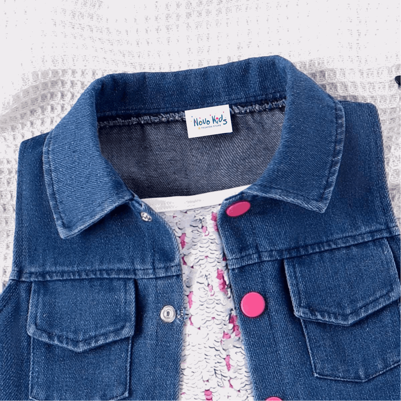 Avant-garde Lapel Suit Dress - Toddler Girl (2Pcs) - Novo Kids