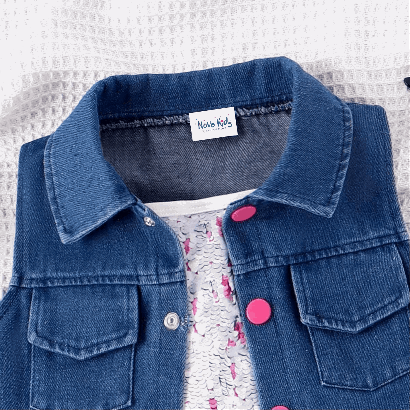 Avant-garde Lapel Suit Dress - Toddler Girl (2Pcs) - Novo Kids