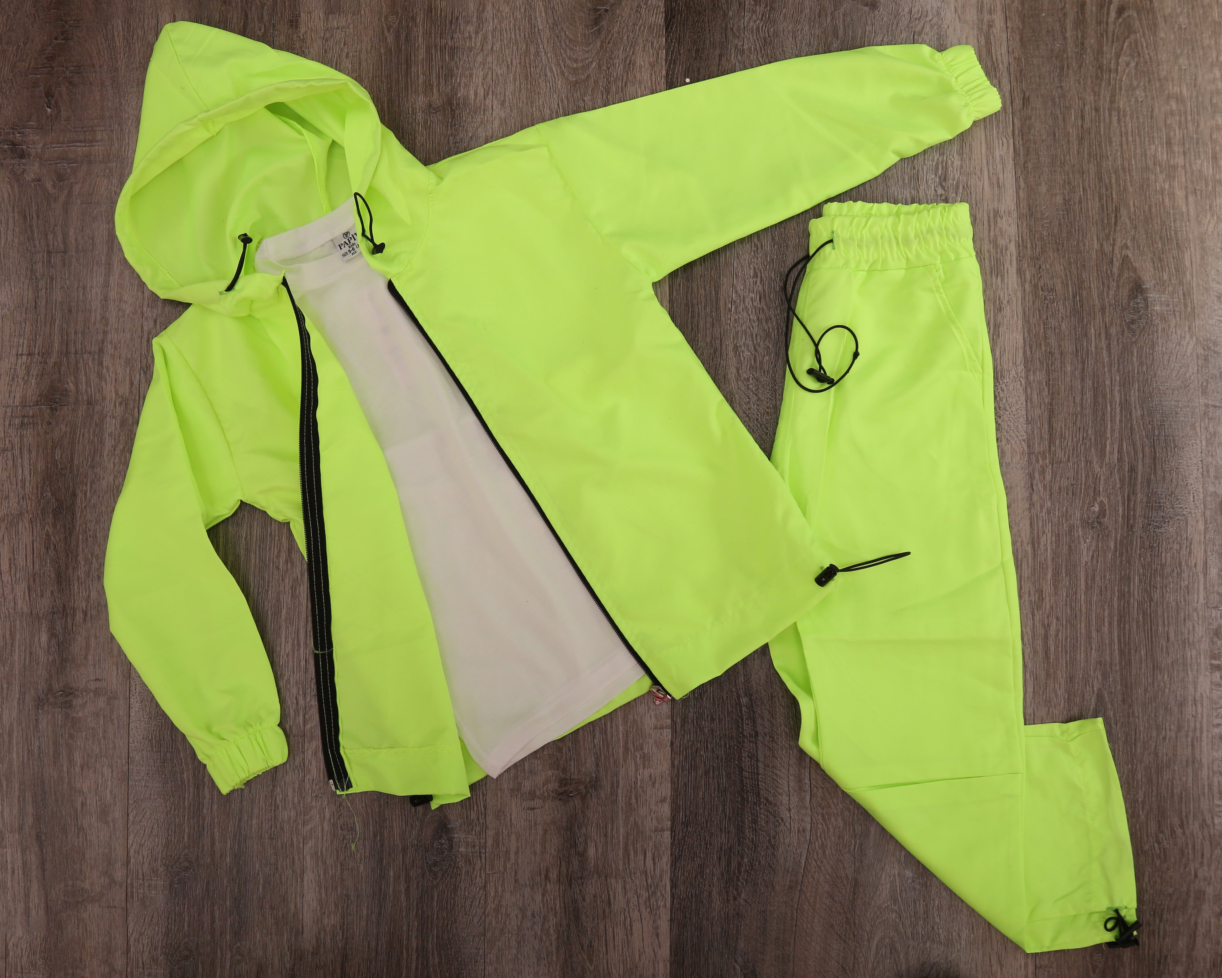 Neon Glow Tracksuit 3 PCs Set– Kids’ Grils