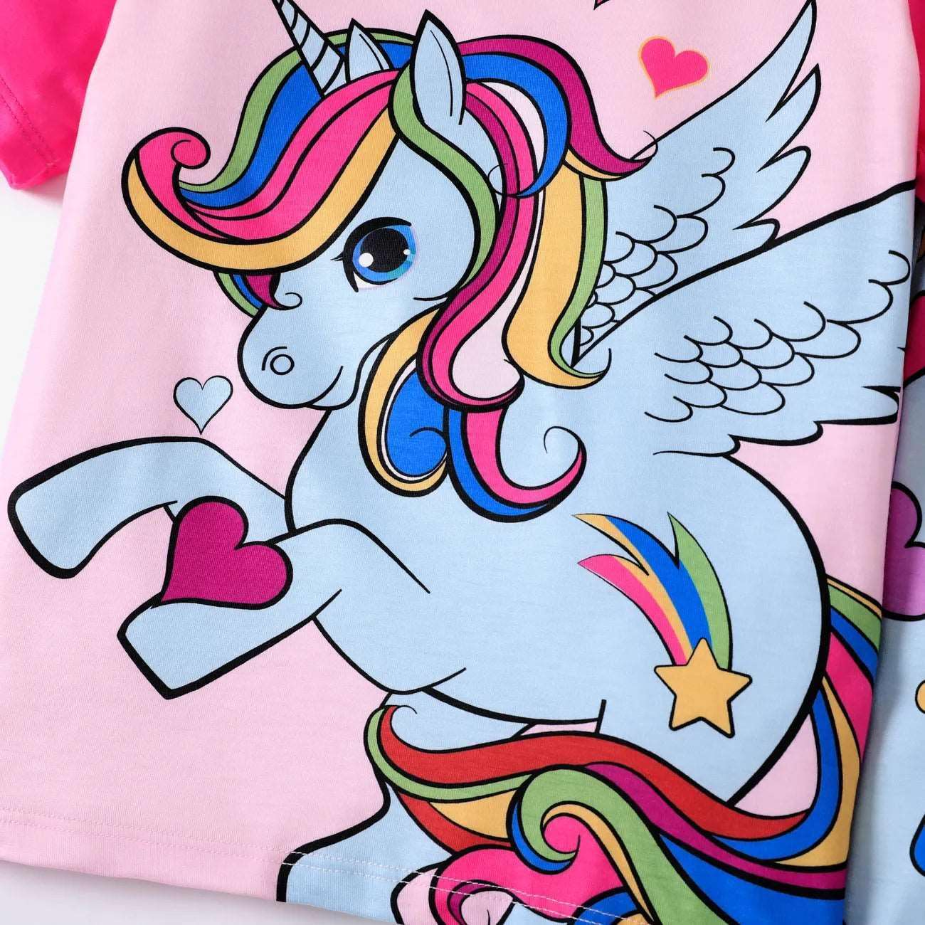 Casual Unicorn Pattern Pajamas Set - Kids Girl (2Pcs) - Novo Kids