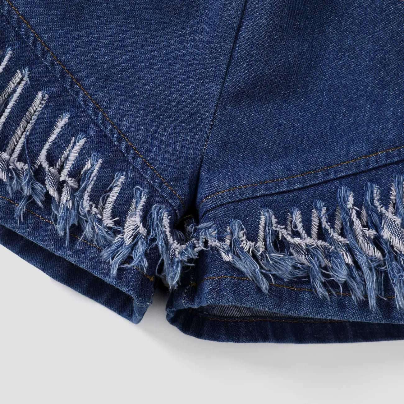 Rainbow Ruffled Tee and Tassel Denim Set - Toddler Girl (2pcs) - Novo Kids