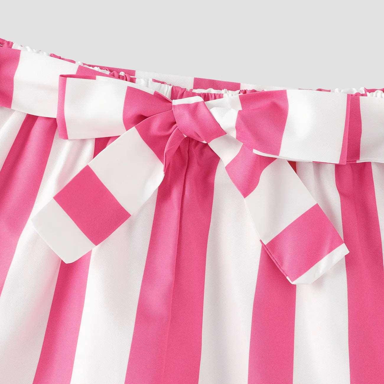 3D Rabbit Print Tee & Belted Shorts Set - Kids Girls (2pcs) - Novo Kids