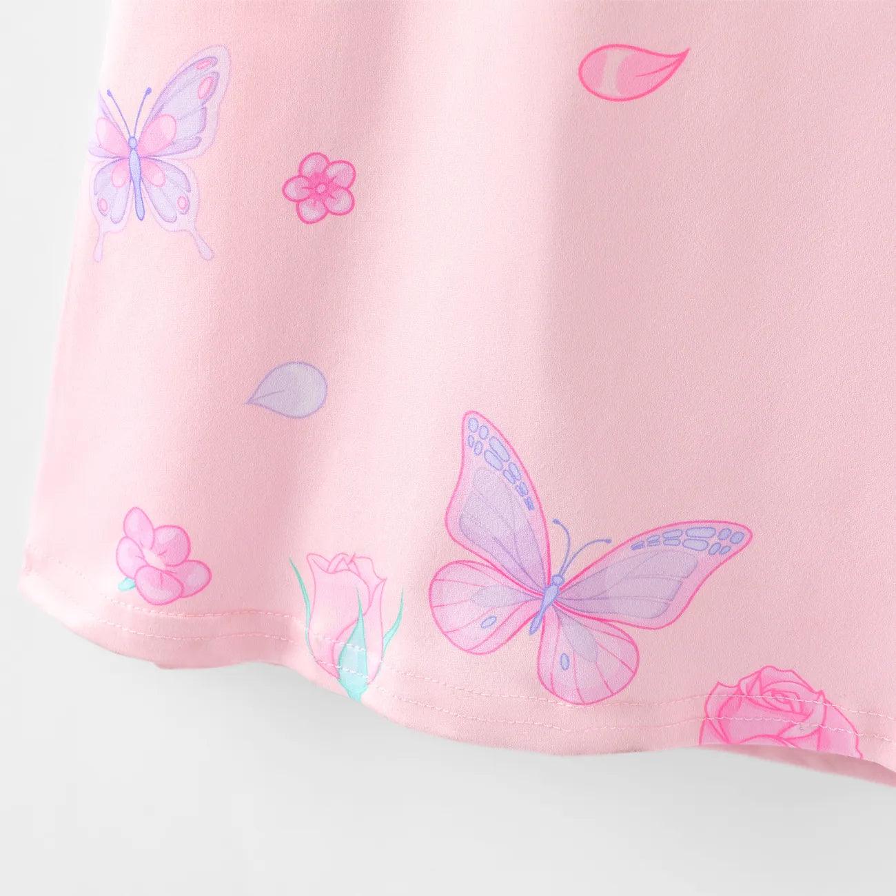 Unicorn Print Short-sleeve Dress - Kids Girl - Novo Kids