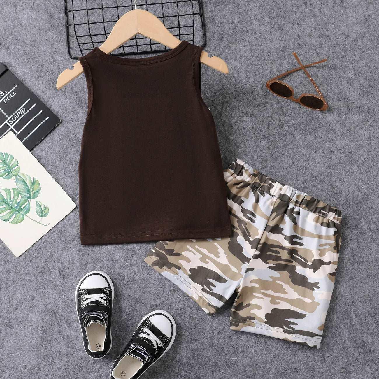 Tropical Floral Top and Pants Set - Toddler Boy (2pcs) - Novo Kids