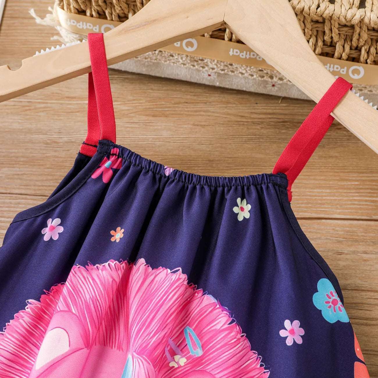 Childlike Animal Print Dress with Hanging Strap - Toddler Girl - Novo Kids