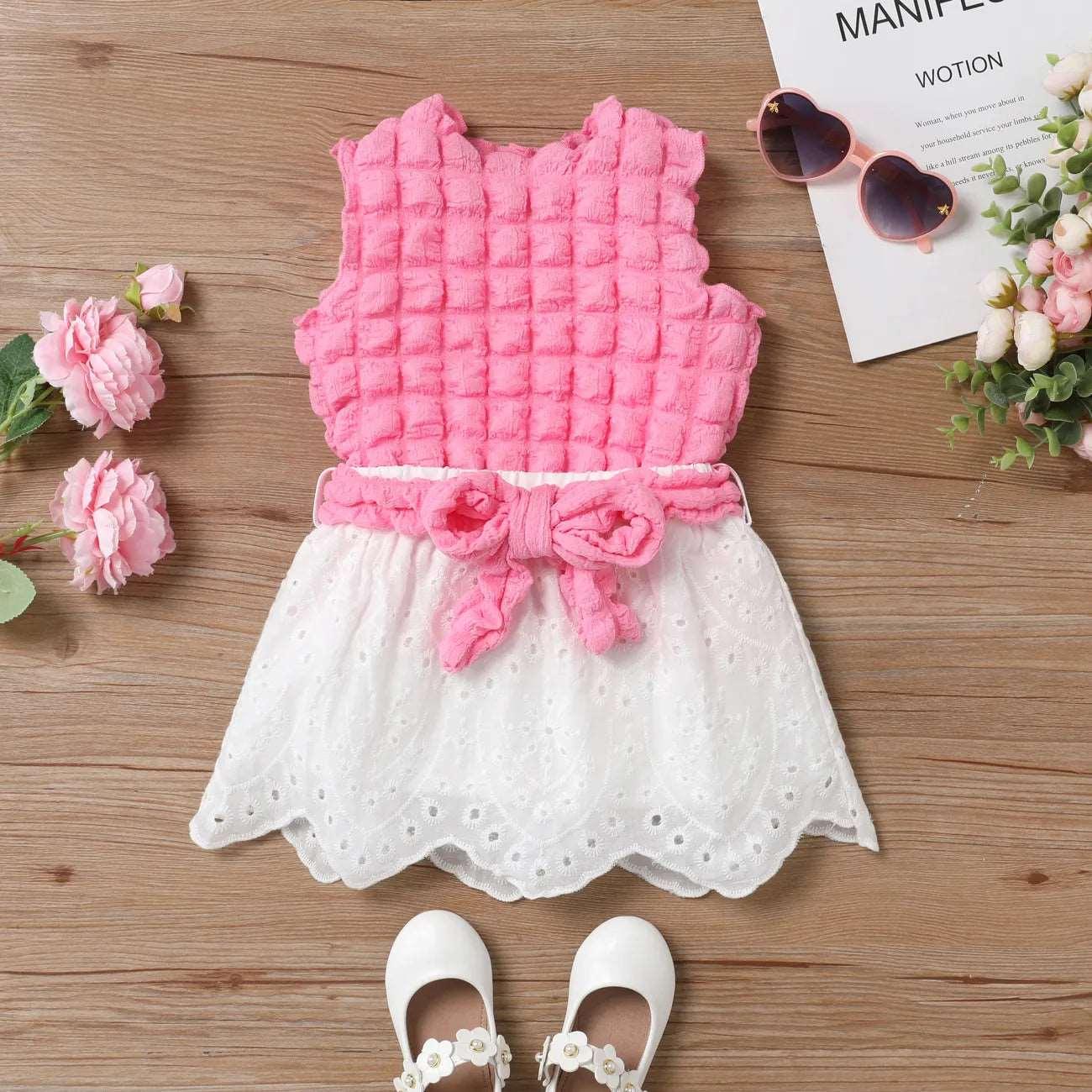 Sweet Sleeveless Dress Set - Toddler Girl (2pcs - Novo Kids