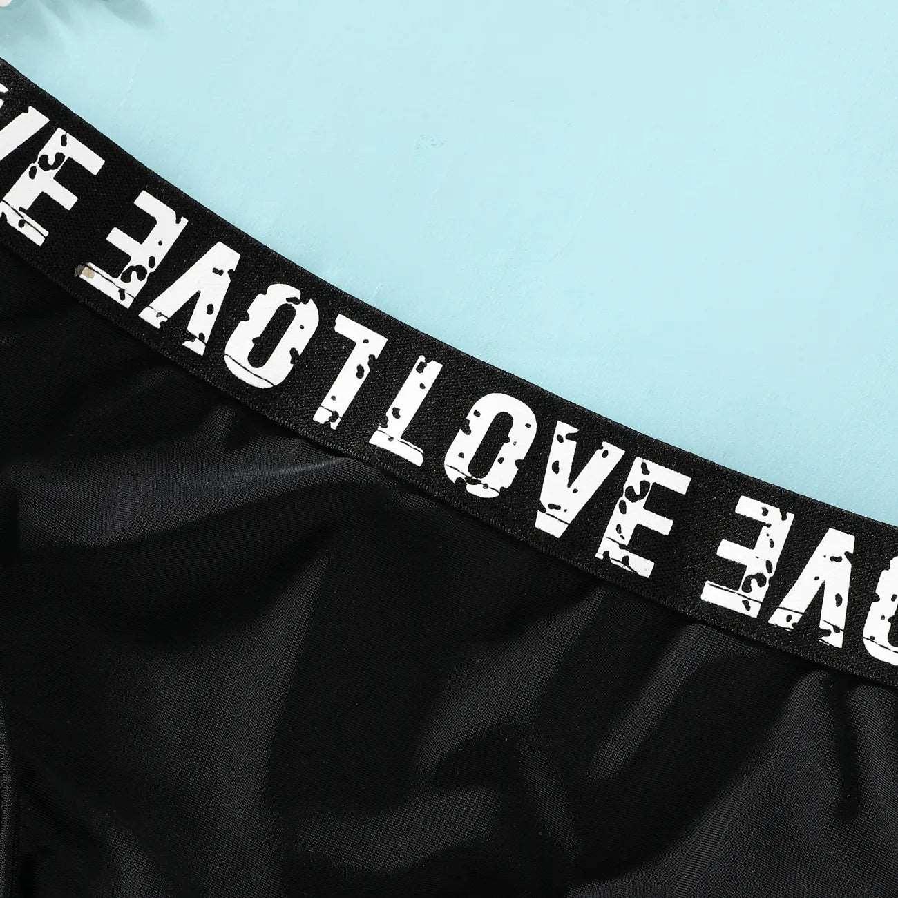 Casual Letter Pattern Swimsuit Set - Kids Girl (2Pcs) - Novo Kids