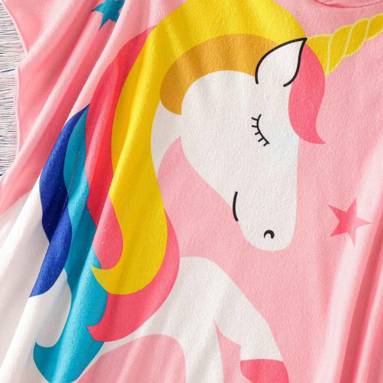 Unicorn Hooded Swim Towel- Toddler Girl - Novo Kids