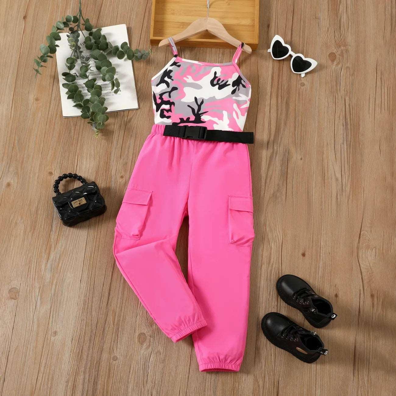 Camouflage Avant-garde Girl's Top & Pants Set - Kids Girls (2pcs) - Novo Kids